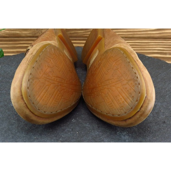 Born Size 6.5 M Brown Round Toe Ballet Leather Women - Picture 7 of 7